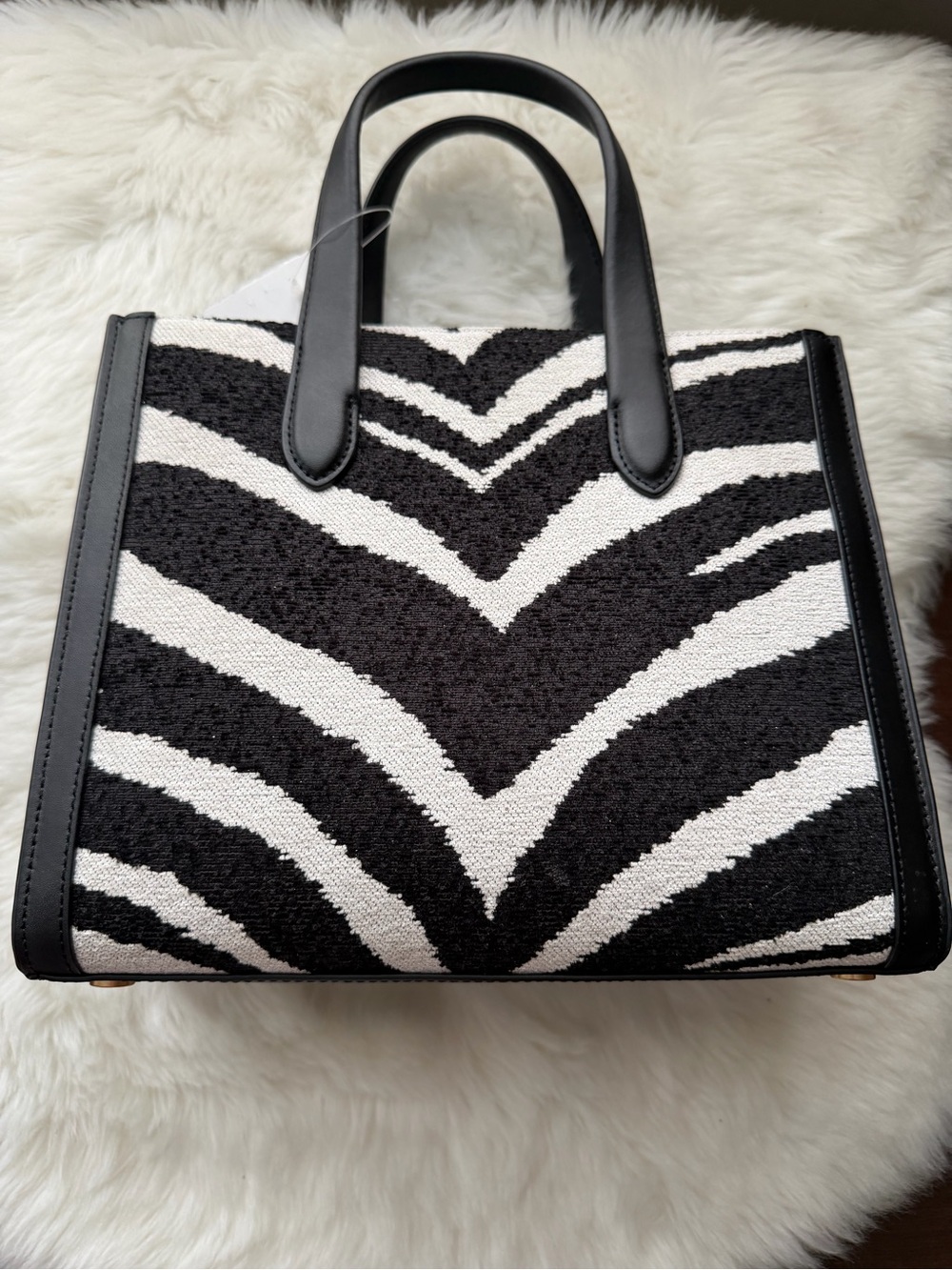 New ! kate spade Black & White Zebra Print Tote - Picture 7 of 9